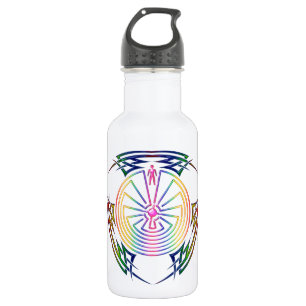 Der Mann im Maze - Stamm Tattoo gefärbt Trinkflasche