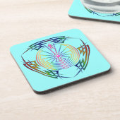 Der Mann im Maze - Stamm Tattoo gefärbt Untersetzer (Linke Seite)