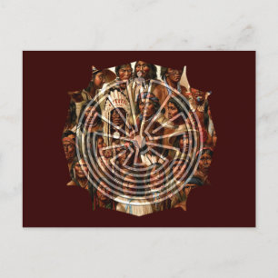 Der Mann im Maze - Volksstil Postkarte