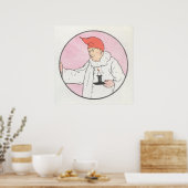 Der Mann im Mond blickte aus dem Mond Poster (Küche)