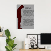 Der Mann in der Arena Burgund und Grau 20 x 28 Poster (Heimbüro)