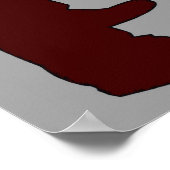 Der Mann in der Arena Burgund und Grau 20 x 28 Poster (Ecke)