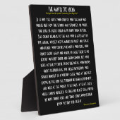 'Der Mann in der Arena' Plaque Fotoplatte (Seite)