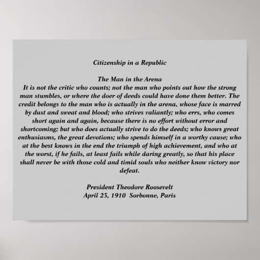 Der Mann in der Arena Poster (Vorne)