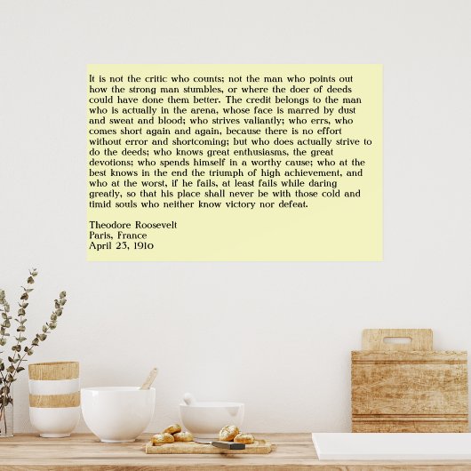 Der Mann in der Arena Poster (Küche)