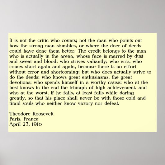 Der Mann in der Arena Poster (Vorne)