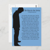 Der Mann in der Arena Postkarte (Vorne/Hinten)