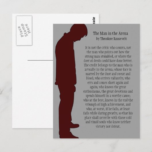 Der Mann in der Arena Postkarte (Vorne/Hinten)