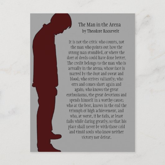 Der Mann in der Arena Postkarte (Vorderseite)