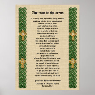 "Der Mann in der Arena" Theodore Roosevelt Poster