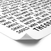 Der Mann in der Arena, Theodore Roosevelt Zitat Poster (Ecke)