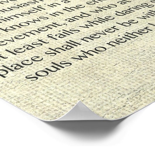 Der Mann in der Arena Zitat von Theodore Roosevelt Poster (Ecke)