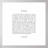 Der Mann in der Arena Zitat von Theodore Roosevelt Poster (Vorne)