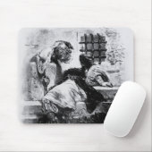 Der Mann in der Eisen-Maske in seinem Gefängnis Mousepad (Mit Mouse)