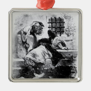 Der Mann in der Eisen-Maske in seinem Gefängnis Ornament Aus Metall