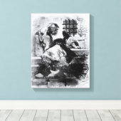 Der Mann in der Eisernen Maske in seinem Gefängnis Leinwanddruck (Insitu (Holzboden))