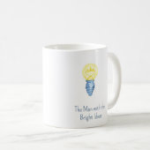 Der Mann mit der Glühbirne Kaffeetasse (VorderseiteRechts)