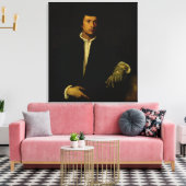 Der Mann mit Handschuh, c.1520 Leinwanddruck (Insitu (Wohnzimmer))