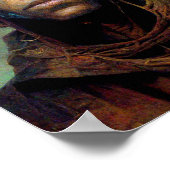 Der Mann mit Scifi-Kunstplakat Poster (Ecke)