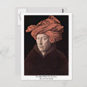 Der Mann mit Turban, von Jan Van Eyck Postkarte (Vorne/Hinten)