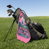 Der Mann Mythos Golflegende Lustiger Flamingo Golf Golfhandtuch (Gras)