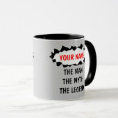 Der Mann Mythos legendären Kaffeekrug| Personalisi Tasse (VorderseiteRechts)