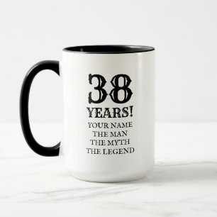 Der Mann Mythos Legende 38. Geburtstags-Tasse Gesc Tasse