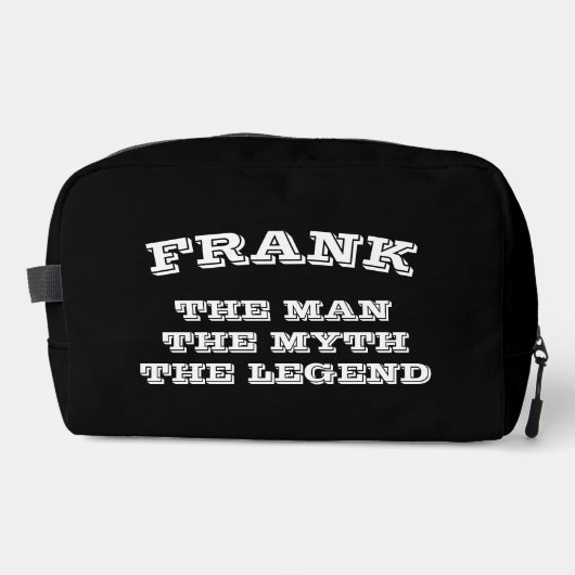 Der Mann Mythos Legende Custom schwarze Toilettent Waschbeutel (Vorderseite)