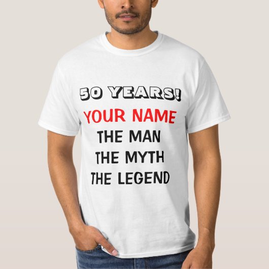 Der Mann Mythos Legende in Shirt für 50. Geburtsta (Vorderseite)
