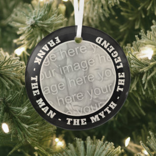 Der Mann Mythos Legende lustiger Glas Weihnachts S Ornament Aus Glas