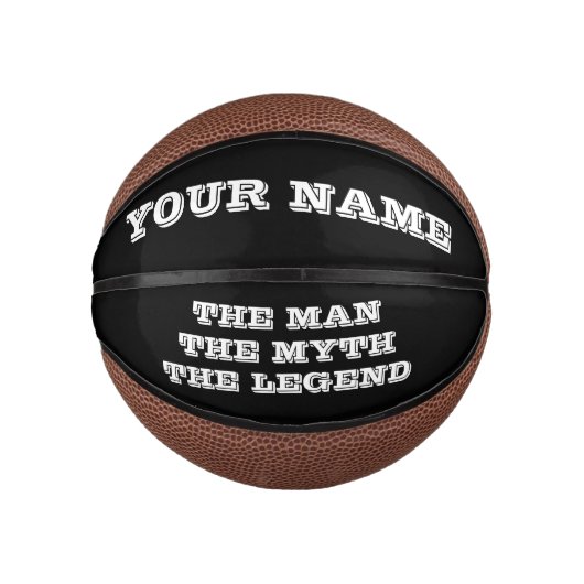Der Mann Mythos, lustiger individuelle Name Mini Basketball (Vorderseite)