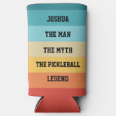 Der Mann, Mythos, Pickleball lehnen Personalisiert Selters Dosenkühler (Vorderseite)
