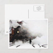 Der Mann und der Zug Postkarte (Vorne/Hinten)