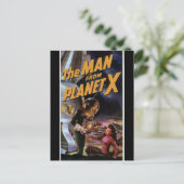 Der Mann vom Planeten X Postkarte (Stehend Vorderseite)