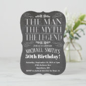 Der Mann zum Geburtstag Einladung (Stehend Vorderseite)