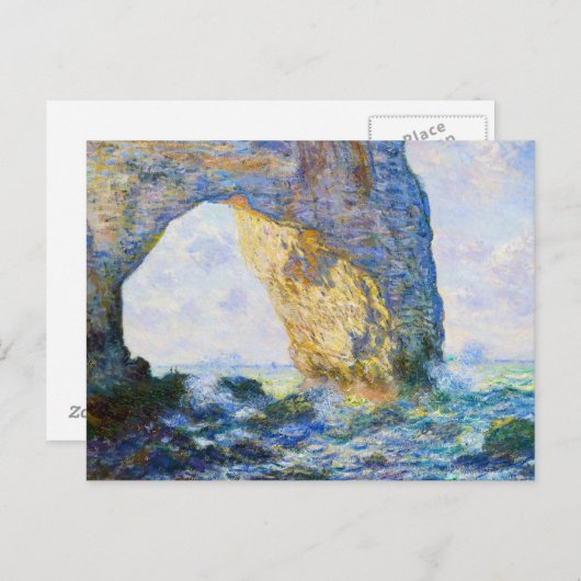 Der Manneport, der Felsbogen westlich von Etretat  Postkarte (Vorne/Hinten)