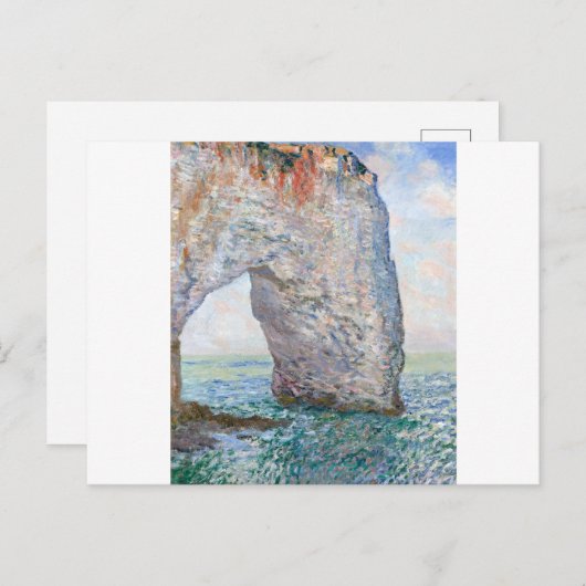 Der Manneporte bei Etretat von Claude Monet Postkarte (Vorne/Hinten)