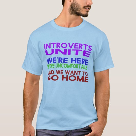 Der Männer "Introverts vereinigen" T - Shirt 2 (Vorderseite)
