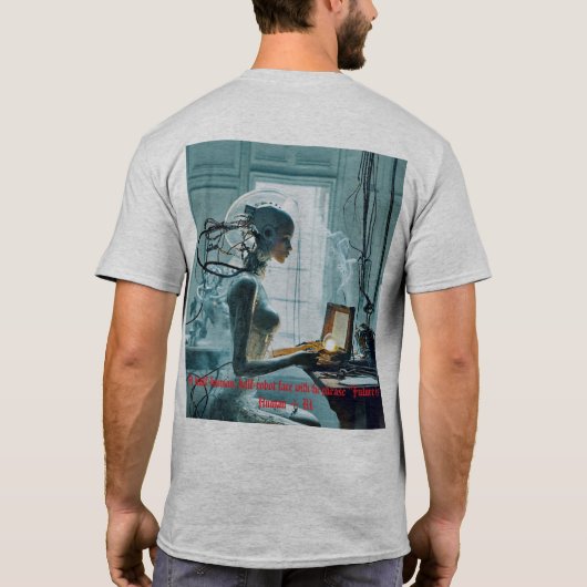 Der männliche T - Shirt "Future Meets Intelligence (Rückseite)