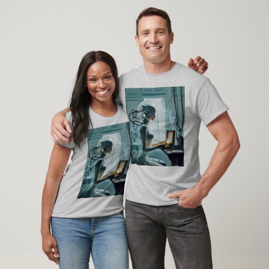 Der männliche T - Shirt "Future Meets Intelligence (Unisex)