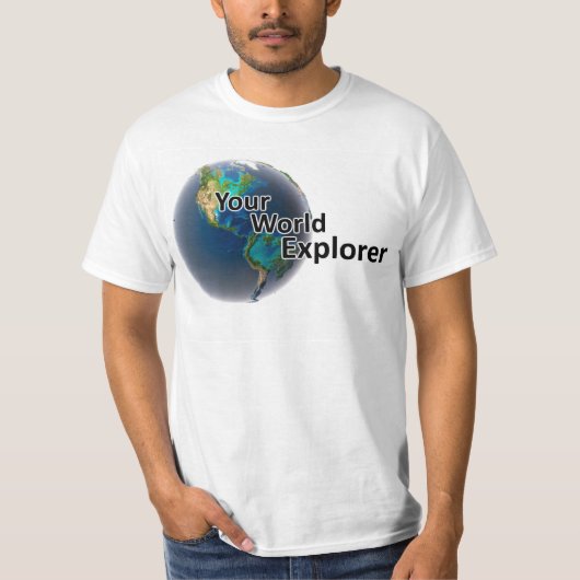 Der männliche T - Shirt von World Explorer (Vorderseite)