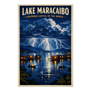 Der Maracaibo-See, Venezuela, in einem klassischen Poster
