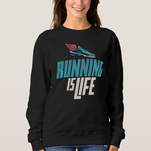 Der Marathonläufer läuft Sweatshirt (Vorderseite)