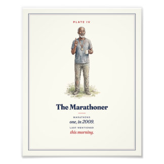 Der Marathonläufer Lustiger Lauf Feld Guide Fotodruck