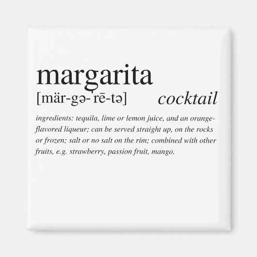 Der Margarita - der perfekte Tequila-Cocktail Magnet (Vorne)