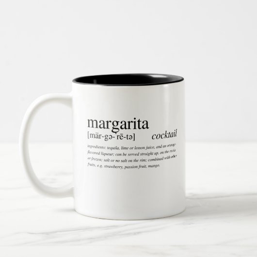 Der Margarita - der perfekte Tequila-Cocktail Zweifarbige Tasse (Links)