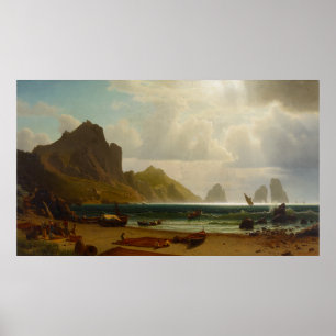 Der Marina Piccola, Capri von Albert Bierstadt Poster
