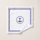 Der Marineanker Badhandtuch Set (Waschlappen)