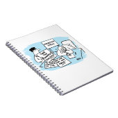 Der Marketing Manager wird auf einem Verkaufspunkt Notizblock (Rechte Seite)