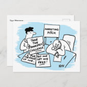 Der Marketing Manager wird auf einem Verkaufspunkt Postkarte (Vorne/Hinten)